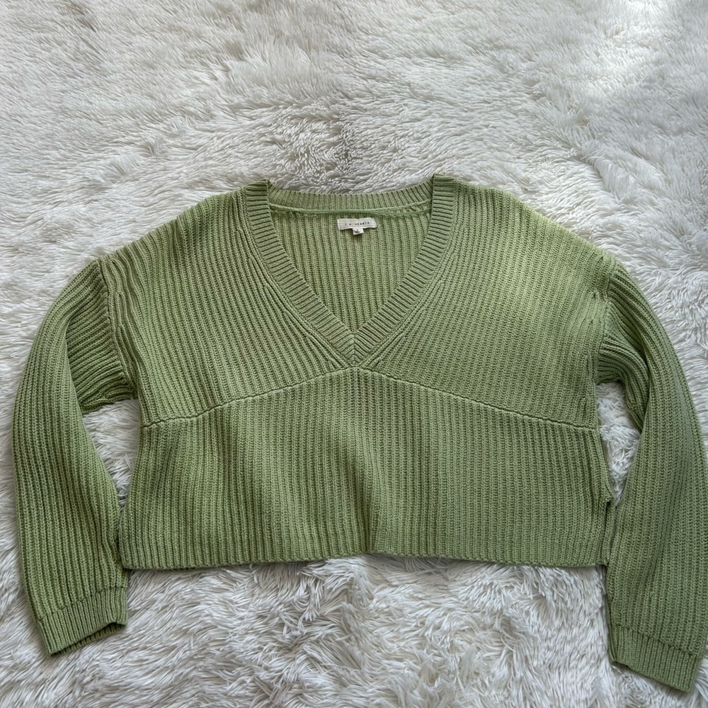 PacSun Green V-Neck Women's Sweater